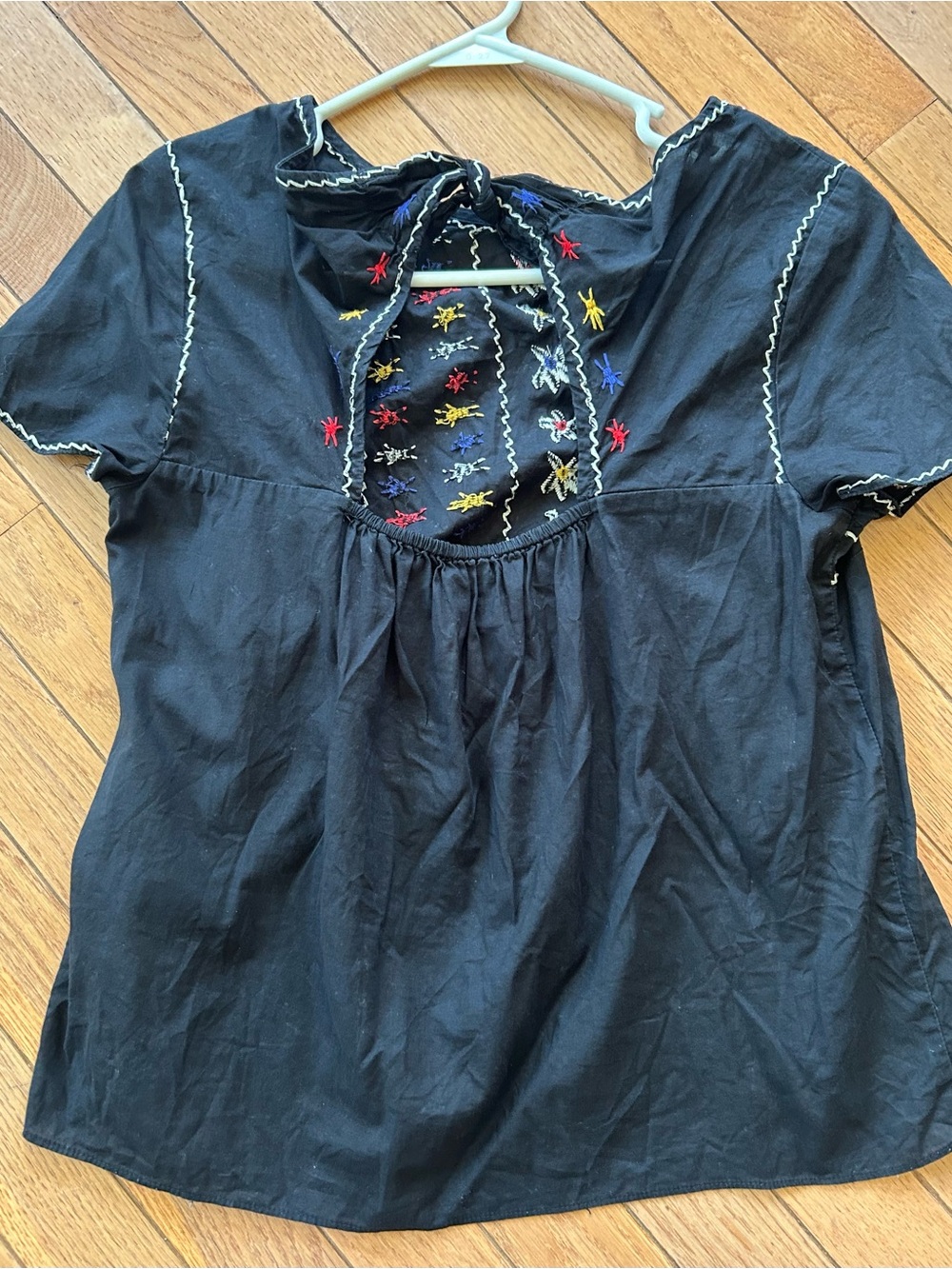 Madewell Embroidered tie-back cut out top - Picture 15 of 16